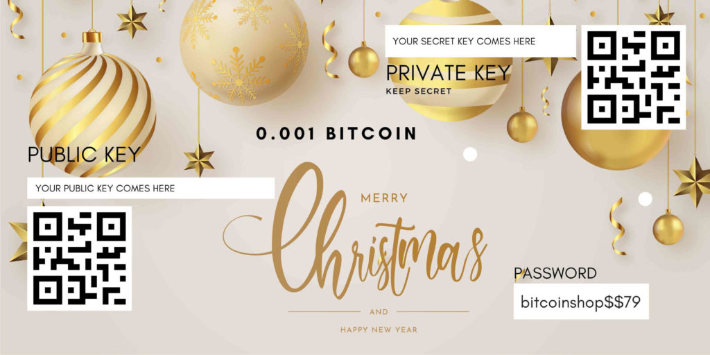 merry christmas bitcoin gift card geschenkkarte